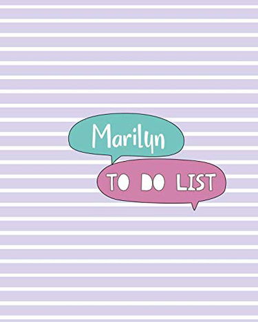 Marilyn To Do List: 100 Sheet 8x10 inches for Checklist, Planners, To-Do, Memo, Notes, Checkboxes and Initial name on Matte Pastel Seamless Cover , Marilyn To Do List