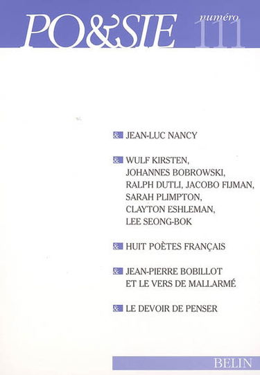 Poésie, n° 111