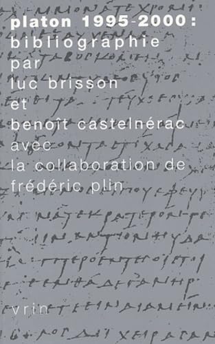 Platon : bibliographie, 1995-2000