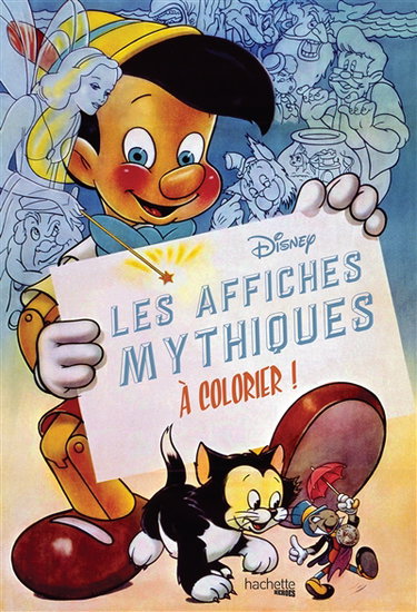 Couverture de Les affiches mythiques à colorier