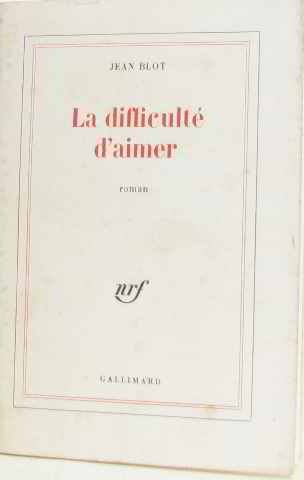 Couverture de La Difficulté d'aimer