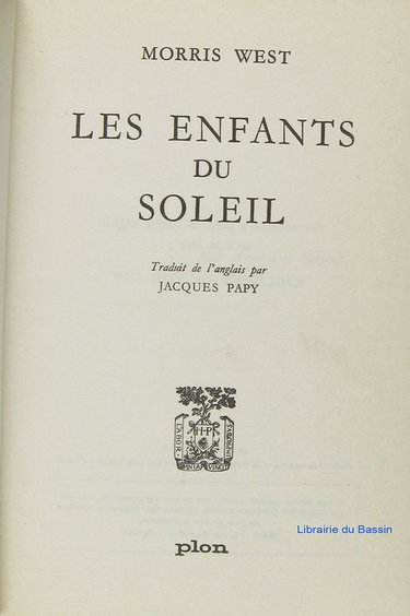Couverture de Les enfants du soleil par Morris West