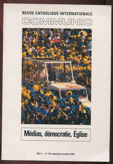 Communio, n° 19-5. Médias, démocratie, Eglise