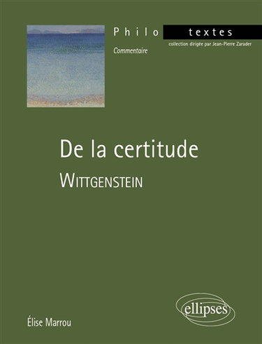 Couverture de De la certitude, Wittgenstein