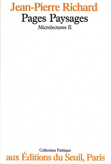 Microlectures. Vol. 2. Pages paysages