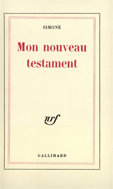 Couverture de Mon nouveau testament