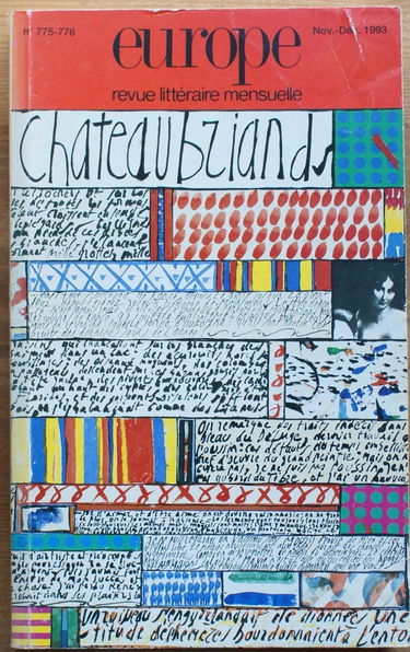 Europe, n° 775-776. Chateaubriand