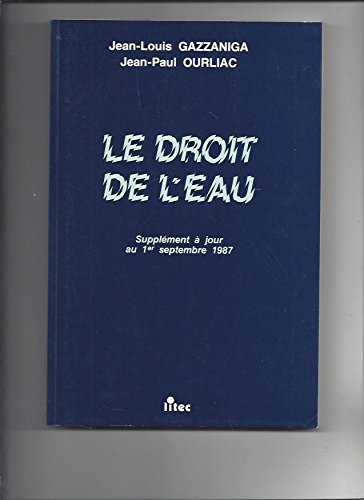 Le droit de l'eau