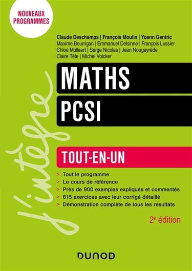 Couverture de Maths PCSI : tout-en-un