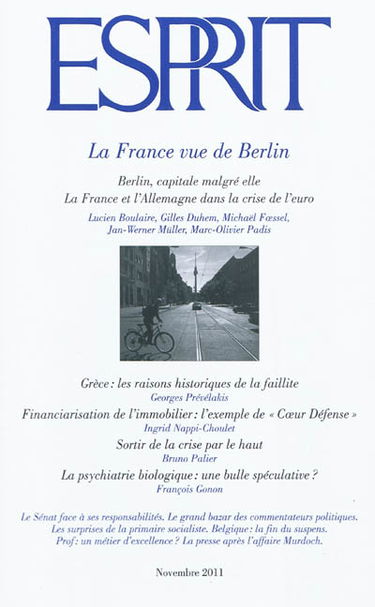 Esprit, n° 379. La France vue de Berlin