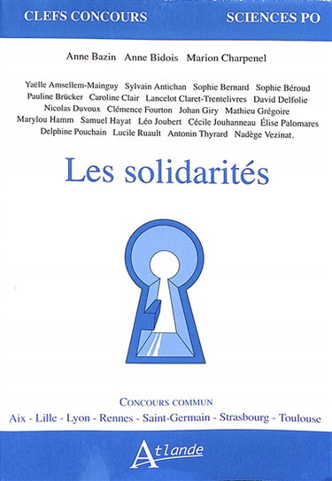 Couverture de Sciences Po, concours commun : les solidarités