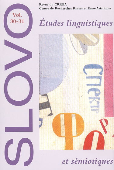Slovo, n° 30-31. Etudes linguistiques et sémiotiques