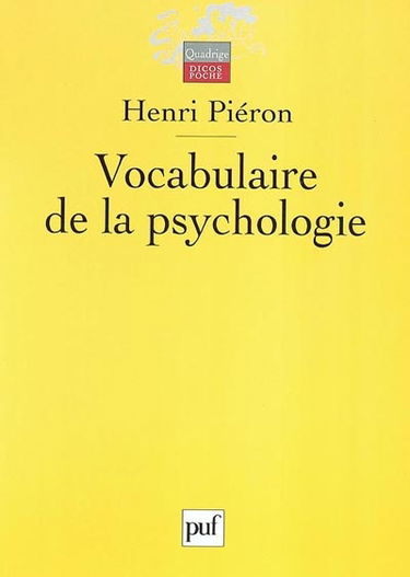 Vocabulaire de la psychologie