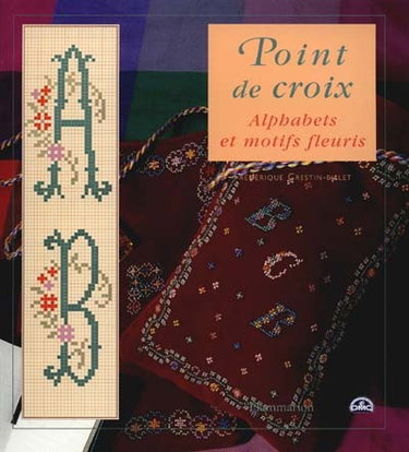 Alphabets et motifs fleuris : points de croix