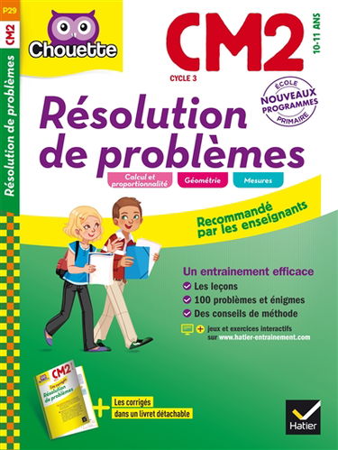 Résolution de problèmes CM2, cycle 3, 10-11 ans : nouveau programme