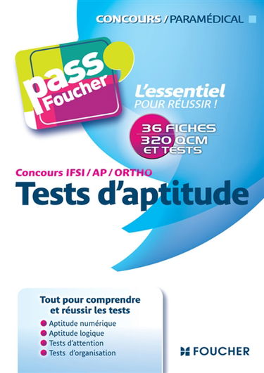 Tests d'aptitudes : concours IFSI-AP-ORTHO