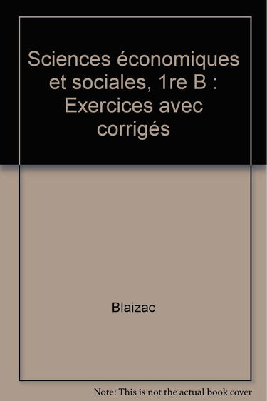 JOKE.109 SC.ECO.SOC.1E B AE (Ancienne Edition)