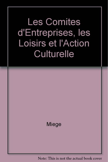 Couverture de Les Comités d'entreprise, les loisirs et l'action culturelle