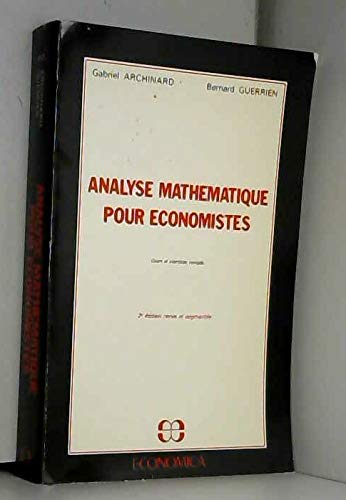 Analyse mathématique pour économistes