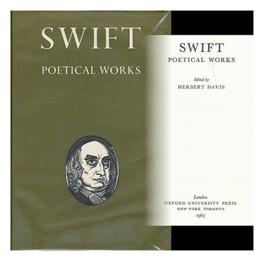 Couverture de Swift: Poetical Works (Oxford Standard Authors Series) by Jonathan Swift (1967-06-01)