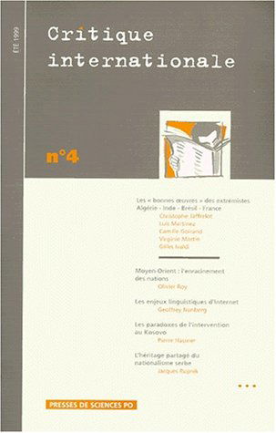 Critique internationale, numéro 4