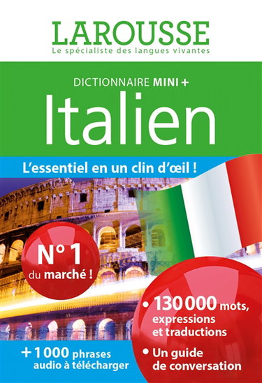 Couverture de Italien dictionnaire mini + : français-italien, italien-français. Italiano mini dizionario + : francese-italiano, italiano-francese