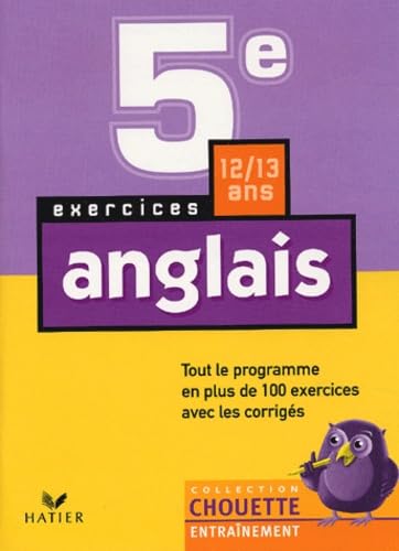 Chouette Entraînement : Anglais, 5e - 12-13 ans (+ corrigés)