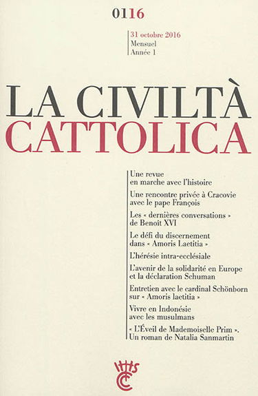 Civiltà cattolica (La), n° 1 (2016)