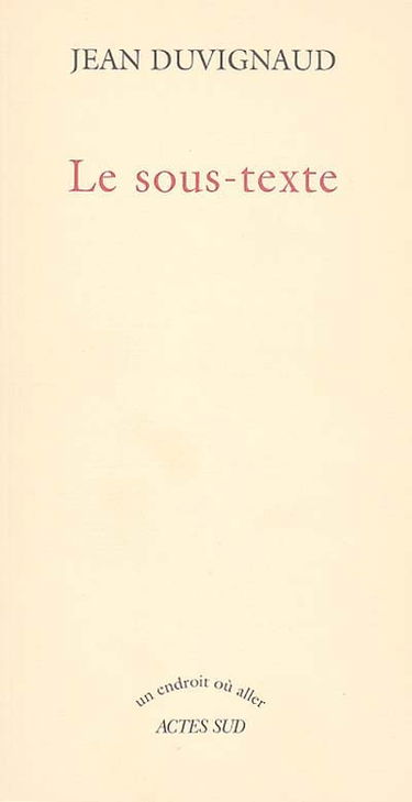 Le sous-texte
