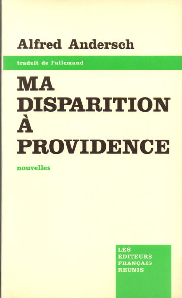 Couverture de Ma disparition à Providence : Nouvelles