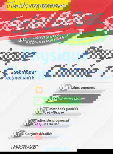 Physique chimie, terminale S spécifique et spécialité