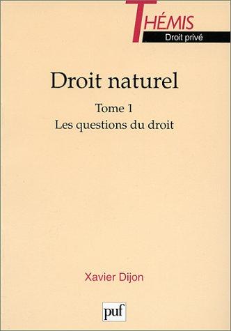 Droit naturel, questions de droit