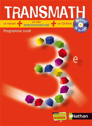 Transmath 3e : livre de l'élève avec CD-ROM élève