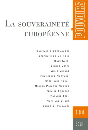 Couverture de Pouvoirs, n° 190. La souveraineté européenne par Collectif