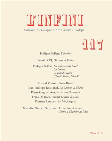Infini (L'), n° 117