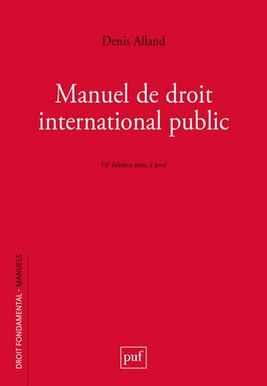 Manuel de droit international public
