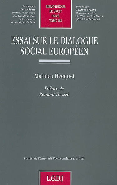 Essai sur le dialogue social européen