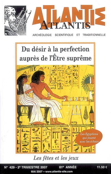 Couverture de Atlantis, n° 429. Du désir à la perfection auprès de l'Etre suprême par XXX