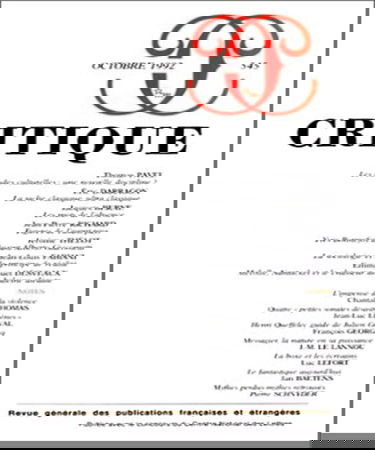 Revue Critique, numéro 545