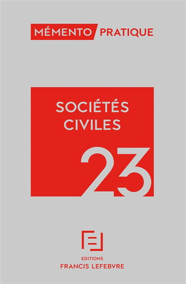 Couverture de Sociétés civiles 2023 par Editions Francis Lefebvre