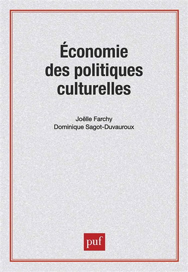 Couverture de Economie des politiques culturelles
