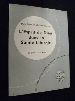 L Esprit de Dieu dans la Sainte Liturgie