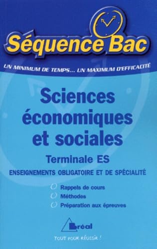 Sciences économiques et sociales. Terminale ES