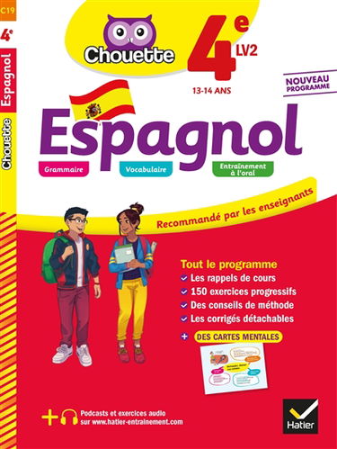 Espagnol 4e LV2, 13-14 ans : nouveau programme