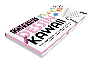Couverture de Coffret dessin kawaii : tout pour dessiner partout et tout le temps !
