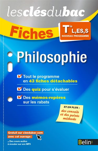 Philosophie terminale L, ES, S