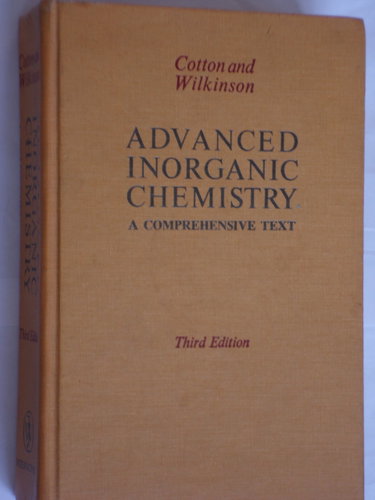 Couverture de Advanced Inorganic Chemistry: A Comprehensive Text