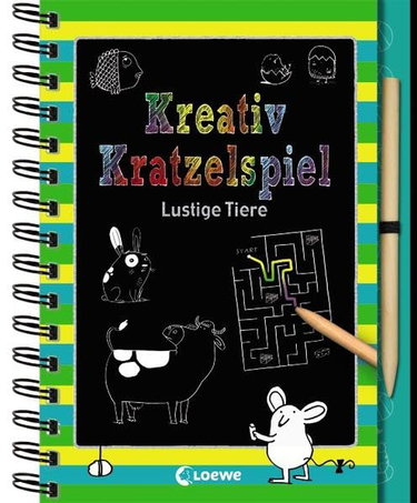 Couverture de Kreativ-Kratzelspiel. Lustige Tiere