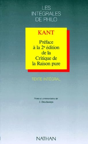 Préface à la 2è édition de la critique de la Raison pure