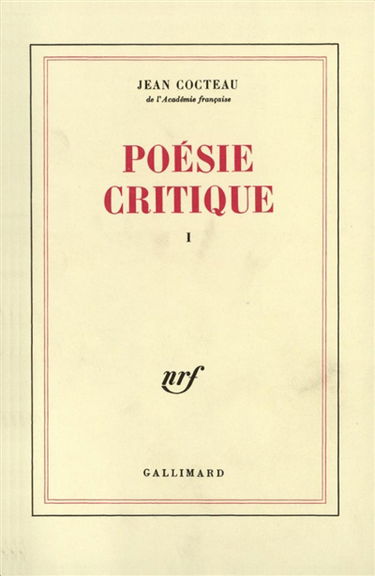 Poésie critique. Vol. 1